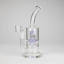 9" 2-in-1 Color accented Glass Dag Rig with Percolator Glass Bong 777 Smoke Purple
