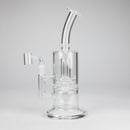 9" 2-in-1 Color accented Glass Dag Rig with Percolator Glass Bong 777 Smoke