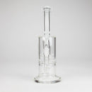 9" 2-in-1 Color accented Glass Dag Rig with Percolator Glass Bong 777 Smoke