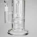 9" 2-in-1 Color accented Glass Dag Rig with Percolator Glass Bong 777 Smoke