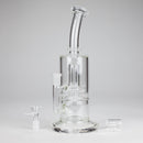 9" 2-in-1 Color accented Glass Dag Rig with Percolator Glass Bong 777 Smoke