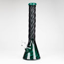 Genie | 16" 9mm Twist Glass Beaker Bong [HH1125] Glass Bong ONE Teal