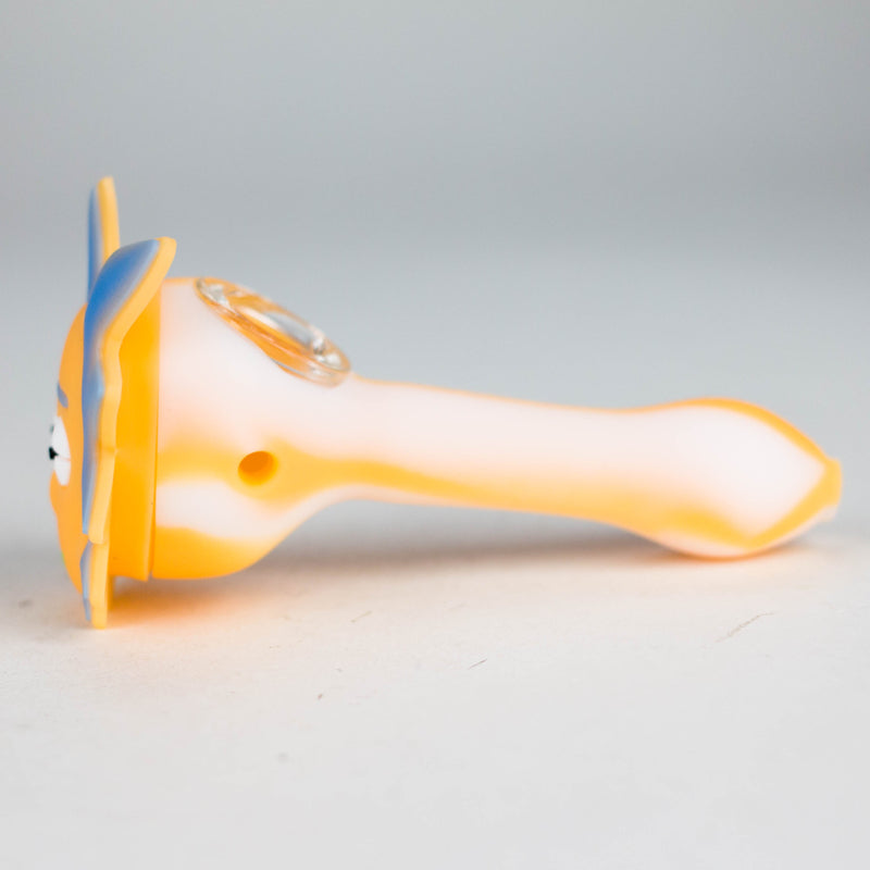 4.5" Cartoon Silicone Hand Pipe with Glass Bowl [H58] Silicone Pipe ONE