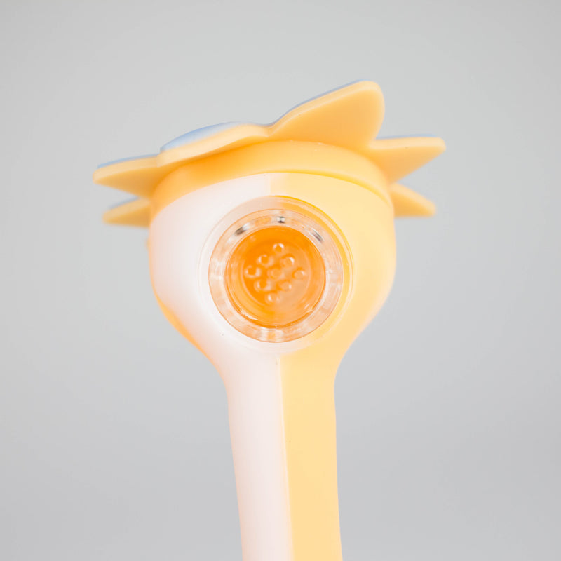 4.5" Cartoon Silicone Hand Pipe with Glass Bowl [H58] Silicone Pipe ONE