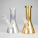 6" Heavy Shiny Beaker Bong with Down Stem Glass Bong HALLO GLASS
