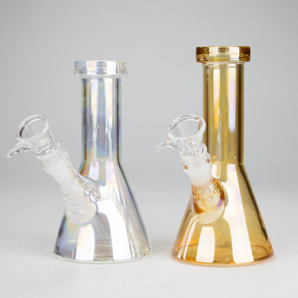 O 6" Shiny Heavy Beaker Bong with Down Stem