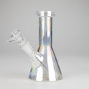 6" Heavy Shiny Beaker Bong with Down Stem Glass Bong HALLO GLASS