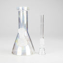 6" Heavy Shiny Beaker Bong with Down Stem Glass Bong HALLO GLASS