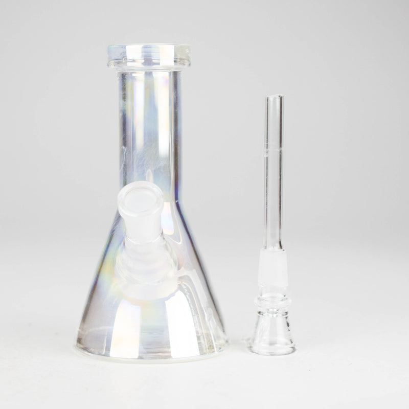 O 6" Shiny Heavy Beaker Bong with Down Stem