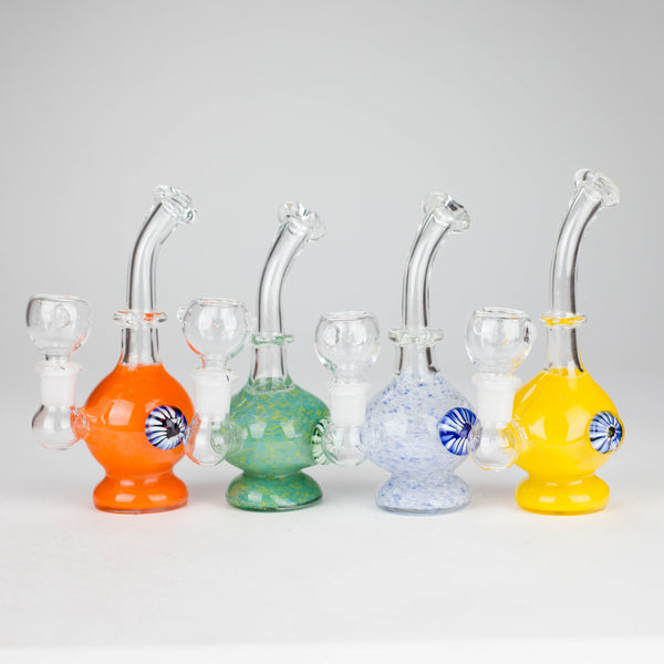 O 6" Sticker Bubler Bong Assorted Colours