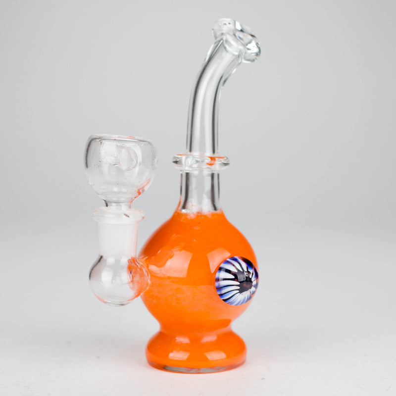 O 6" Sticker Bubler Bong Assorted Colours