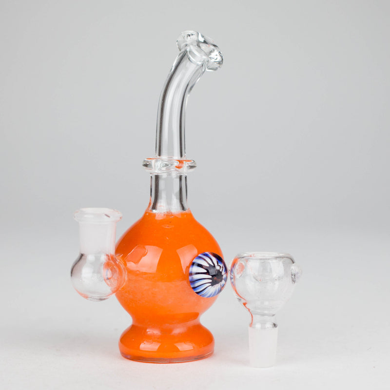 O 6" Sticker Bubler Bong Assorted Colours