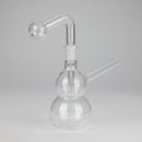 6" Snooper Double Ball Clear Bong Glass Bong HALLO GLASS