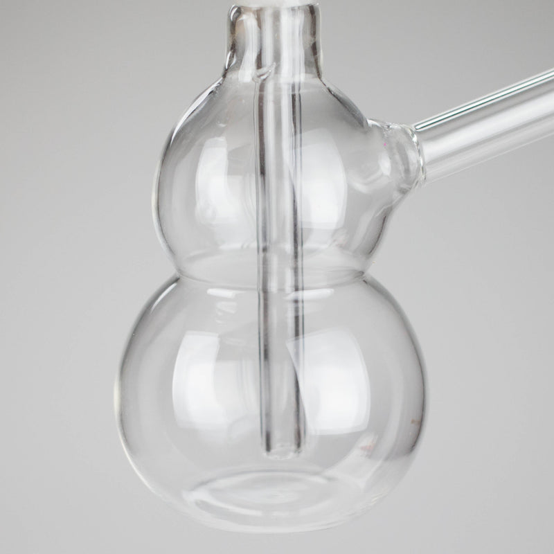 O 6" Snooper Double Ball Clear Bong