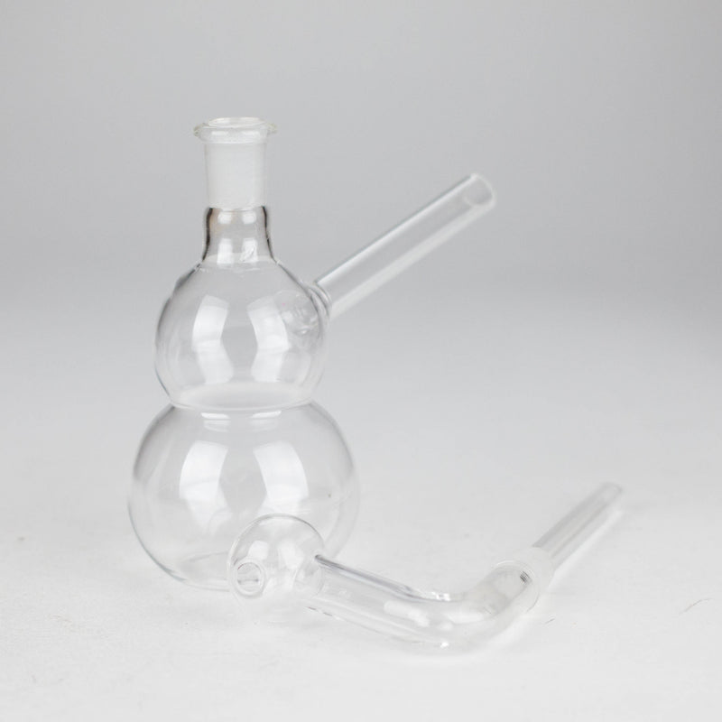 O 6" Snooper Double Ball Clear Bong