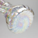 8" Shiny Beaker Bong Double Ring with Handle Slide, Glass Bong HALLO GLASS