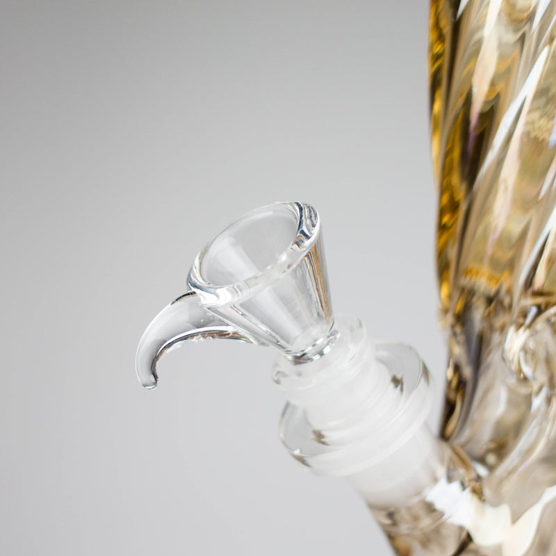 O 10" Twist Heavy Beaker Bong Glossy 3-Colors, 3 pcs