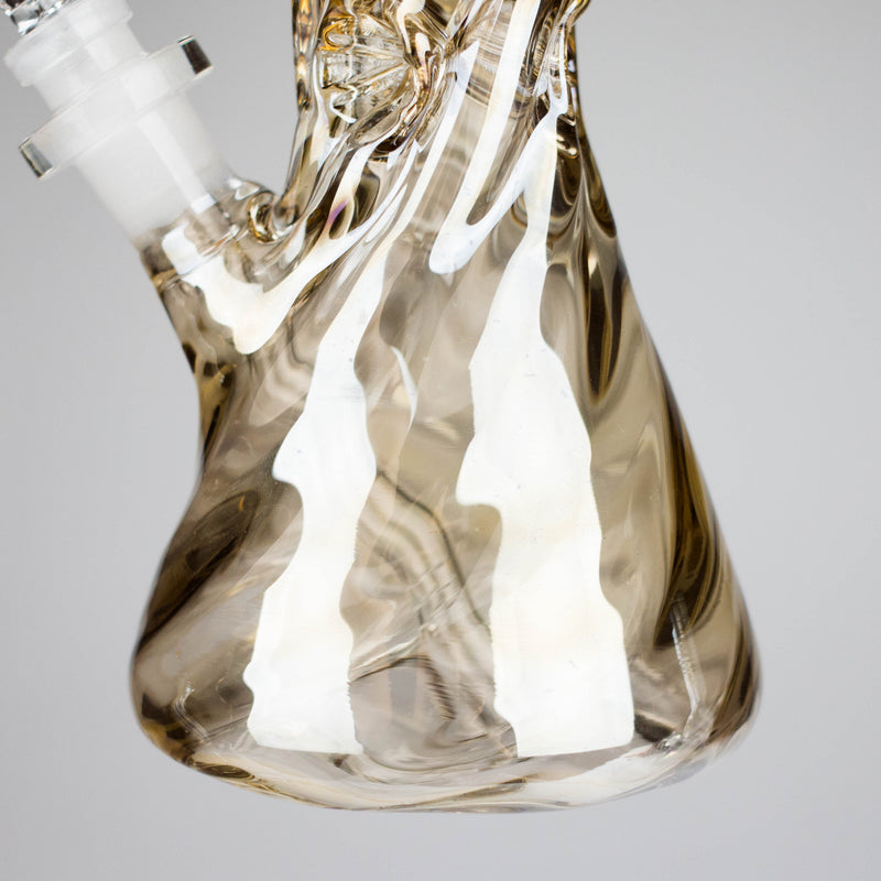 O 10" Twist Heavy Beaker Bong Glossy 3-Colors, 3 pcs