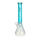 16" 9mm Blue Beaker Bong with Bowl and Downstem Glass Bong Small Biz Distributors