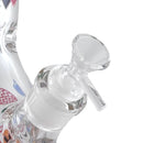 14" Glass Beaker Bong – 7mm Thick with Sticker Art Designs Glass Bong Super Supplys Inc