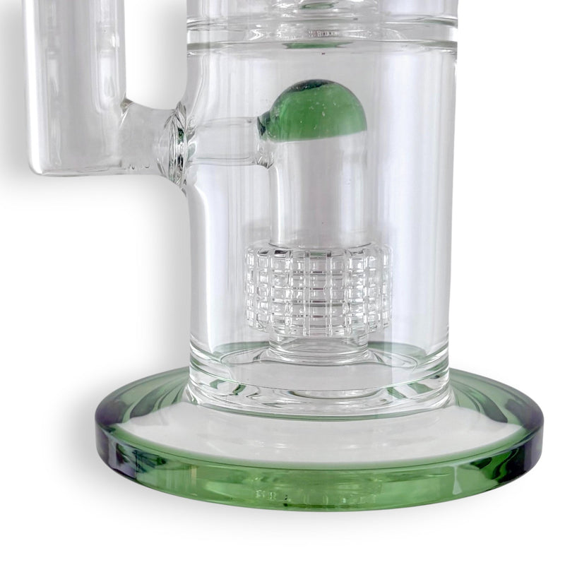 O 17" Triple Dome Percolator Water Pipe with 14mm Handle Bowl Piece