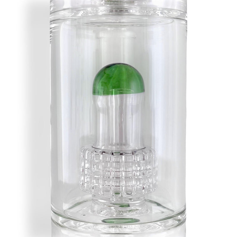 O 17" Triple Dome Percolator Water Pipe with 14mm Handle Bowl Piece