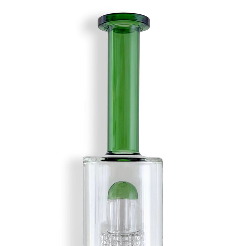 O 17" Triple Dome Percolator Water Pipe with 14mm Handle Bowl Piece