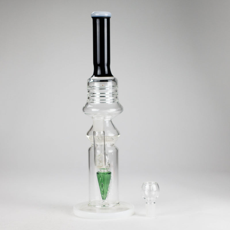 16" Poke Glass Water Bong – Assorted Colors Glass Bong RMG WHOLESALE