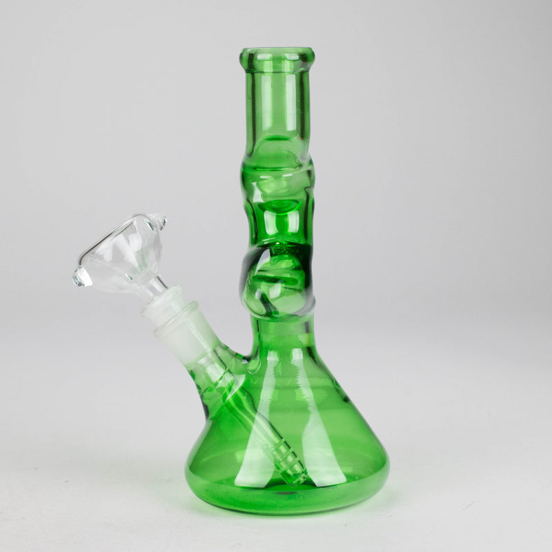 O 8" Zigzag Glass Bong – Assorted Colors