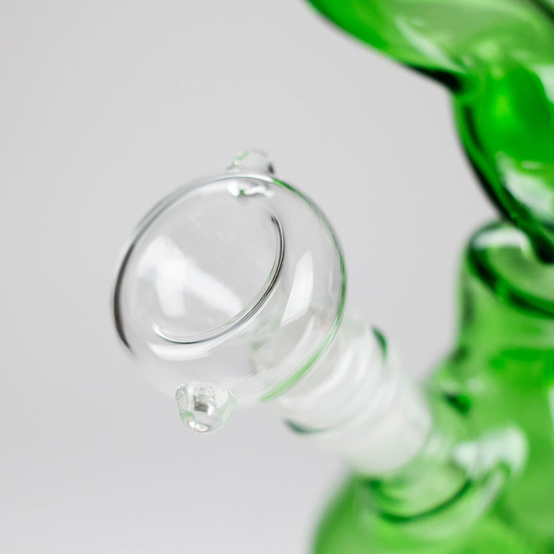 O 8" Zigzag Glass Bong – Assorted Colors