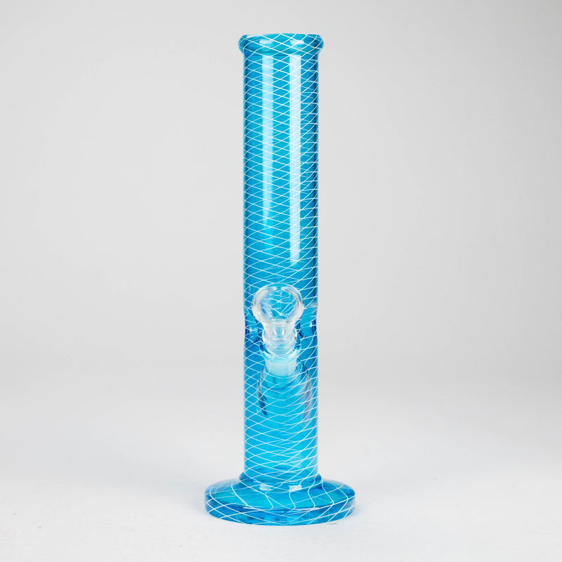 10" Mesh Straight Glass Water Bong – Assorted Colors Glass Bong RMG WHOLESALE
