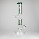 NG | 18" Double Zong 4-Arm Perc Beaker [G2232] Glass Bong High-End Brands Glass GREEN