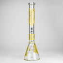NG | 18" 9mm Metallic Eagle and Skull Beaker [L745] Glass Bong High-End Brands Glass