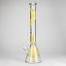 NG | 18" 9mm Metallic Eagle and Skull Beaker [L745] Glass Bong High-End Brands Glass