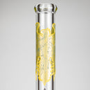 NG | 18" 9mm Metallic Eagle and Skull Beaker [L745] Glass Bong High-End Brands Glass