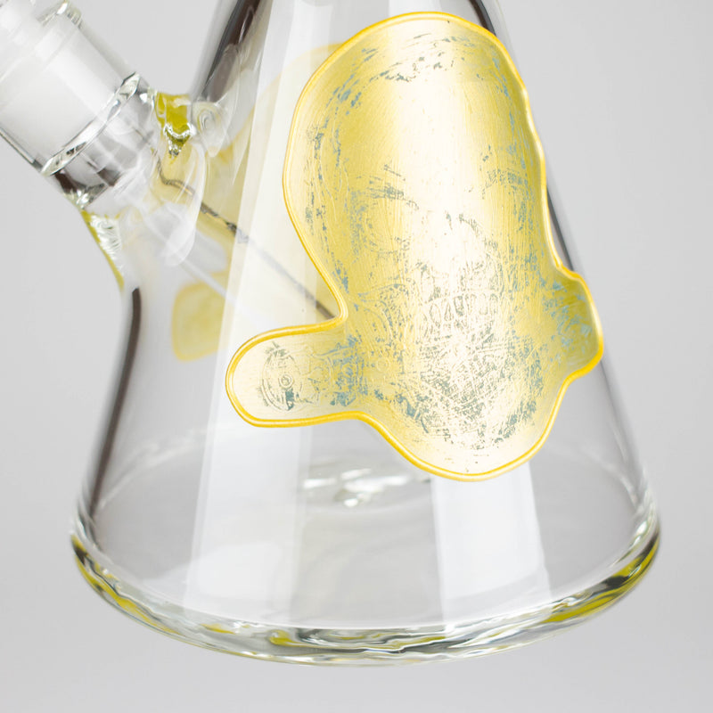 NG | 18" 9mm Metallic Eagle and Skull Beaker [L745] Glass Bong High-End Brands Glass