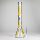 NG | 18" 9mm Metallic Eagle and Skull Beaker [L745] Glass Bong High-End Brands Glass