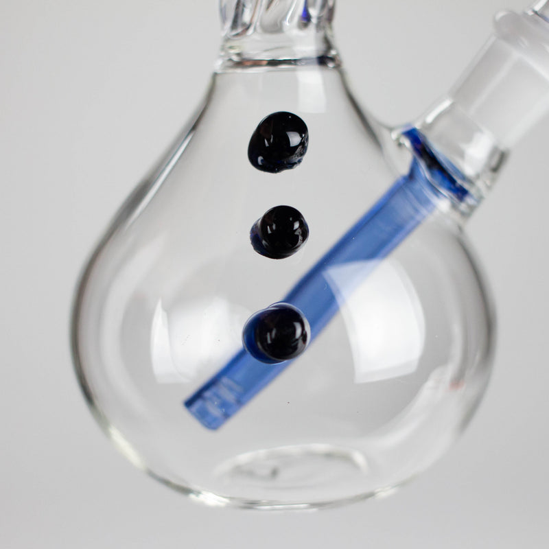 O 7" Twisted Bend Tube Glass Bong – Assorted Colors