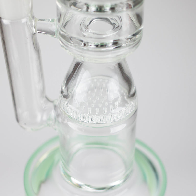 O 12" Honeycomb Diffuser Glass Water Bong – Assorted Colors