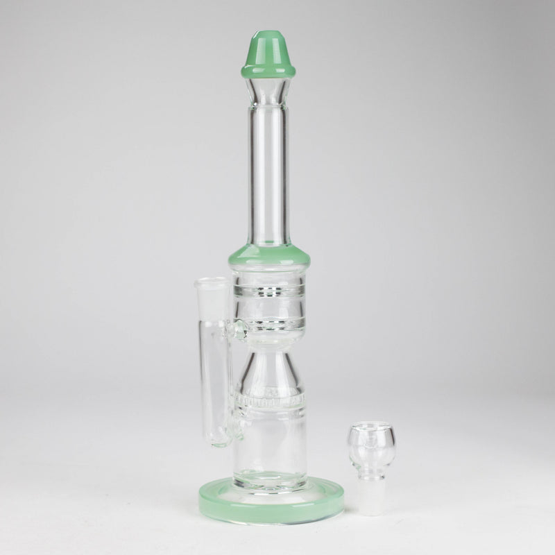O 12" Honeycomb Diffuser Glass Water Bong – Assorted Colors