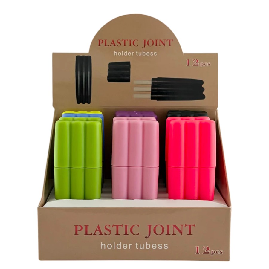 O Plastic Joint Storage Tubes – 12 Piece Display (Assorted Colors)