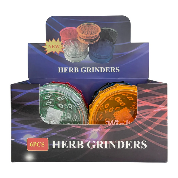 O Wicked | Plastic Herb Grinder 2-Parts - 6CT