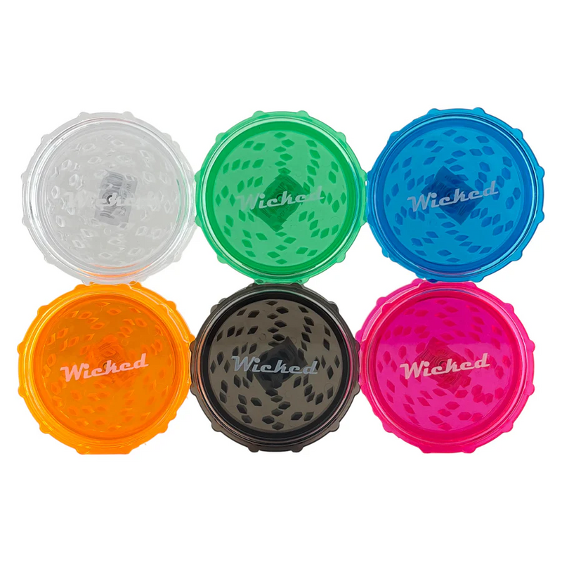 O Wicked | Plastic Herb Grinder 2-Parts - 6CT