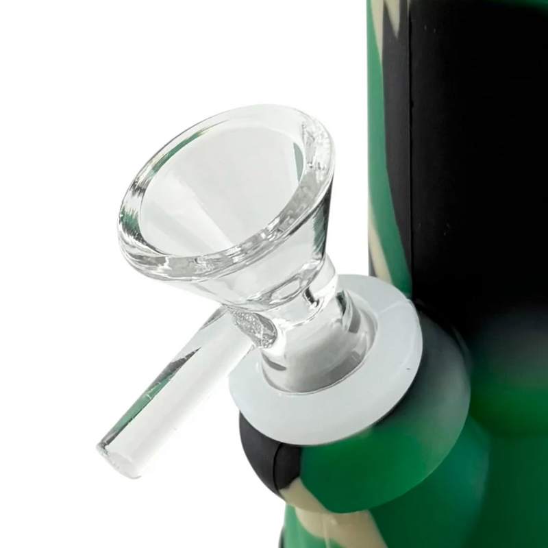 O 8" Skull Design Silicone Water Pipe – Assorted Colours