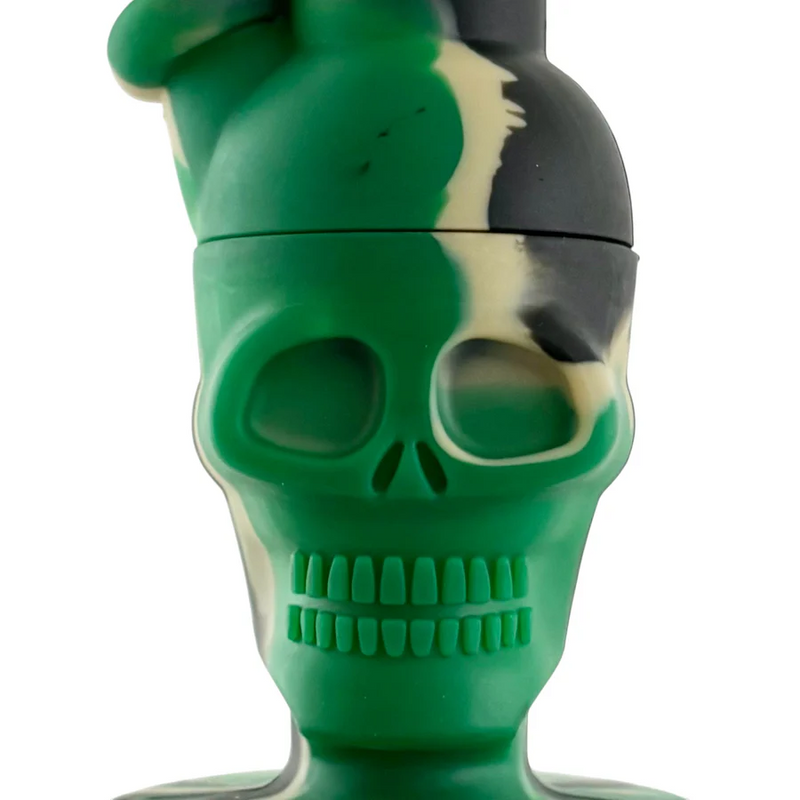 O 8" Skull Design Silicone Water Pipe – Assorted Colours
