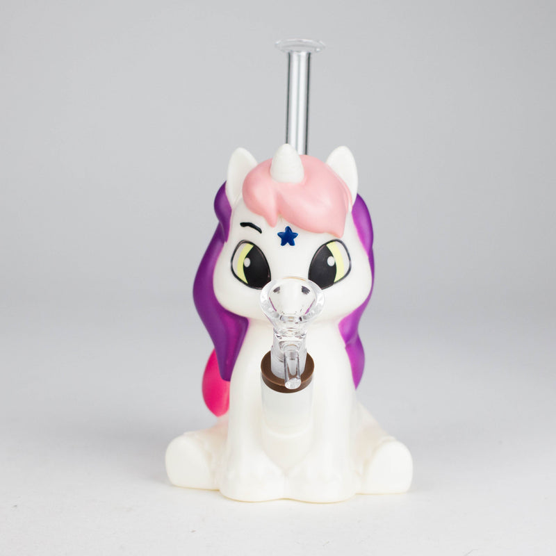 O 7.6" Vinyl unicorn water pipe