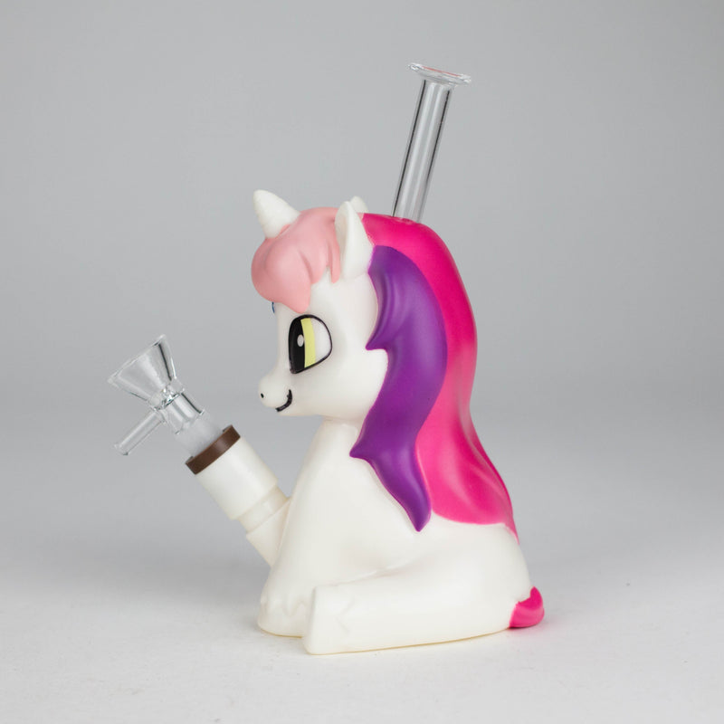 O 7.6" Vinyl unicorn water pipe