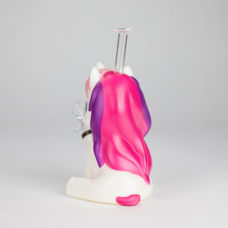 O 7.6" Vinyl unicorn water pipe