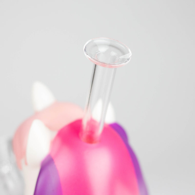 O 7.6" Vinyl unicorn water pipe