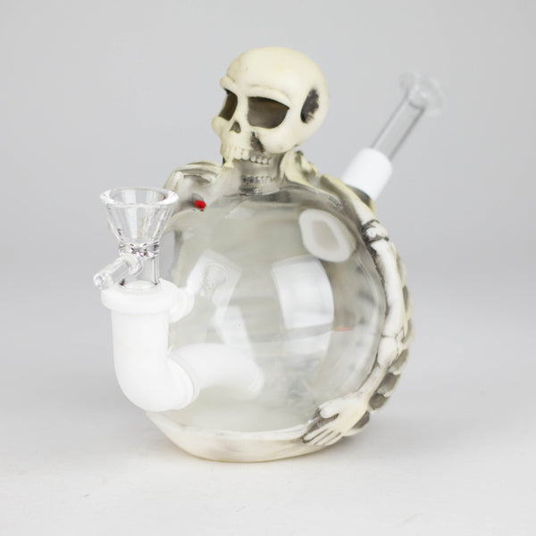 O 5.8" Resin Skull man Water pipe